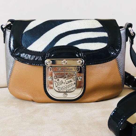 brighton zebra purse